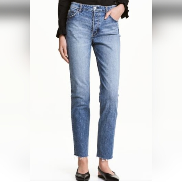 H&M Premium DENIM GIRLFRIEND FIT JEANS - Picture 1 of 8